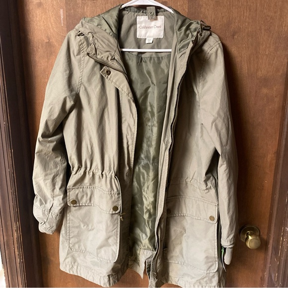 Coldwater Creek Khaki Hooded Jacket - Picture 1 of 3